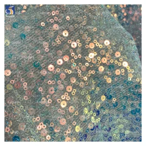 YX1011 150gsm Lightweight Lurex Shiny Sequins Mesh Net Fabrics Holographic Transparent Flash Sequin Fabrics Textiles...