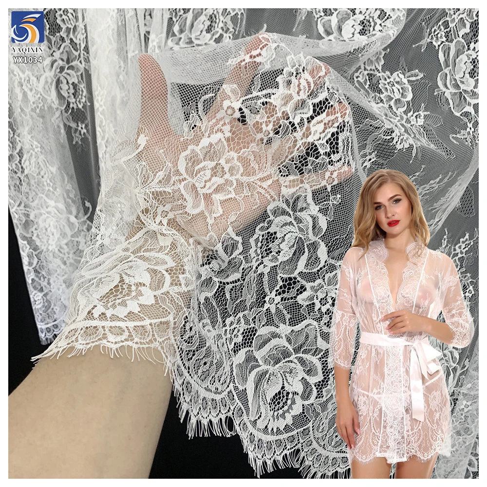 YX1034 300CM*150CM Wholesale Polyester Multi-Color Cheap Price Eyelash Lace Fabrics China for Clothing and Home Textiles...