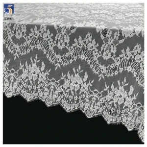 YX1035 China Customizable Eyelash Lace Fabrics Polyester French Inexpensive Florals Textile Eyelash Lace Fabrics 10 Yards...