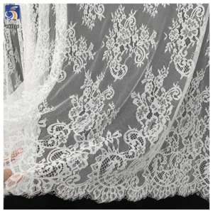 YX1036 2026 New Design New Technology Eyelash Lace Textile Fabrics 300CM*150CM Eyelash Wedding Lace Fabrics Bride's - 100%...