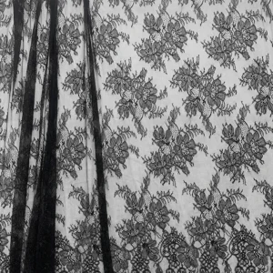 YX1040 2026 New Sexy Tulle Lace Underwear Skirts Fabrics for Beautiful Women Clothing Eyelash Black Lace Fabric Textile...