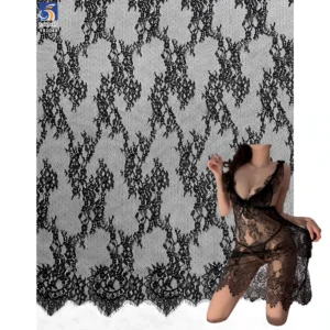YX1044 Multicolor British French Design Tulle Soft Mesh Eyelash Lace Fabric Chantilly Dress Lace Fabric Custom Pattern...