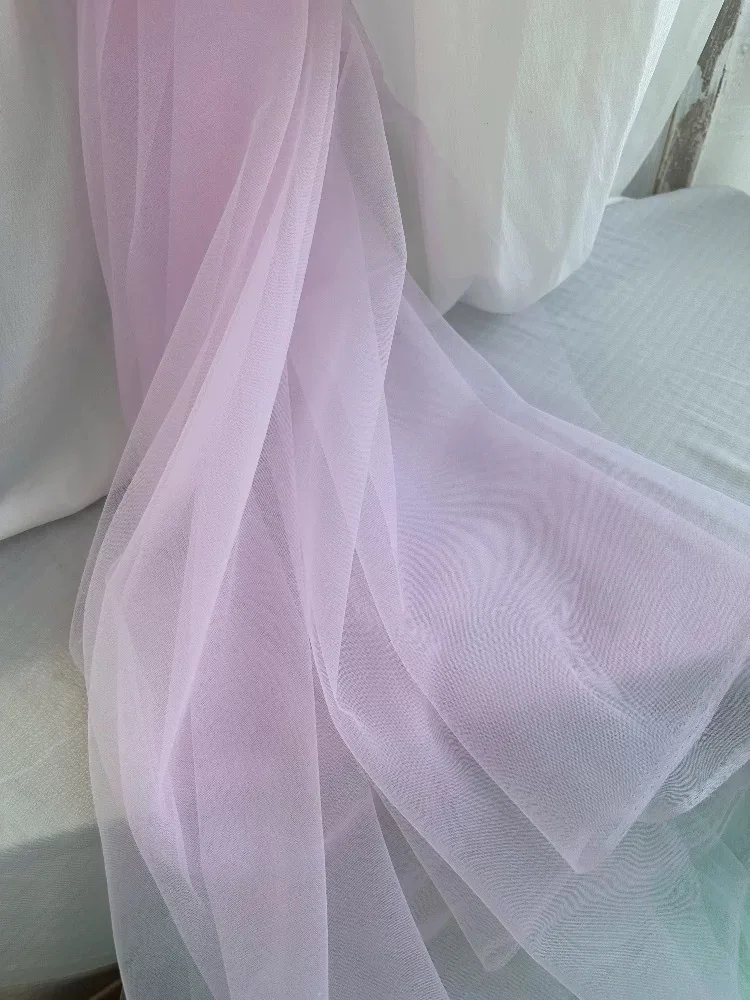 YX1046-1 Wholesale Cheap Soft White Tulle Fabric Sheer Lightweight Organza For Wedding Ceiling Draping Party Backdrop...
