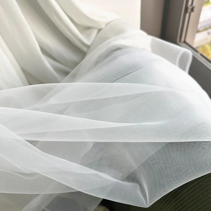 YX1046-1 Wholesale Cheap Soft White Tulle Fabric Sheer Lightweight Organza For Wedding Ceiling Draping Party Backdrop...