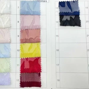 YX1057 150cm 120g Lightweight Burnout Chiffon Jacquard Fabric Soft Sheer Wicker Plum Mesh Fabric for Women Dress Blouse...