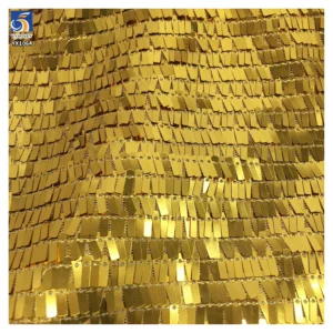 YX1064 3*9mm Size Metallic Glitter Gold Sequins Fabric for Evening Dresses 400gsm Heavy Shiny Sequin Fabric Sales 5 Yards...
