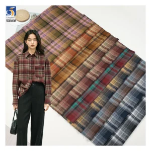 YX1085 180gsm Fashion British Preppy-Style School Uniform JK Fabric TR Polyester/Cotton Plaid Yarn-Dyed Fabrics - Polyester...