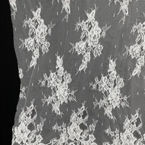 YX1094 High-End Handmade Bone Sewing Eyelash Lace Fabric Heavy Beads Pearls Embroidery Wedding Nigerian Eyelash Lace Fabric...
