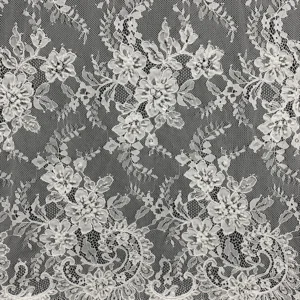 YX1095 Heavy Bridal Lace Fabric Beaded Luxury Fabric in White Polyester Bead Tube Pearl Embroidery Net Mesh Eyelash Lace...