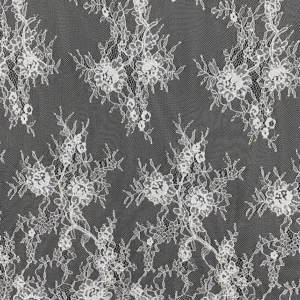 YX1103 Hot Selling American Italian Lace Fabric 2026 Online Sales Heavy Wedding Eyelash Lace Fabric With 3D Pearls Beads...