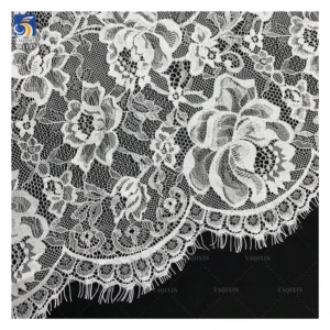 YX1117 300*150CM Wholesale Cheap Suitable Curtain Fabrics Fabric 2026 Flowers Embroidery White Lace Fabric Textile...