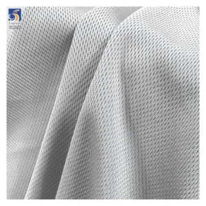 YX1131 180gsm Solid Color Knitted Eye Bird Fabric Stretch Spandex Dry Polyester Poly Bird Eye Mesh Knitted Fabric for...
