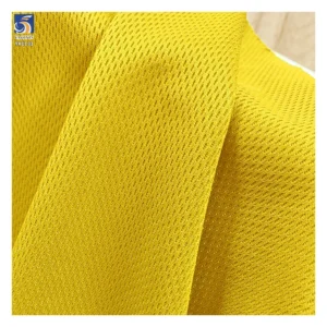 YX1131 180gsm Solid Color Knitted Eye Bird Fabric Stretch Spandex Dry Polyester Poly Bird Eye Mesh Knitted Fabric for...