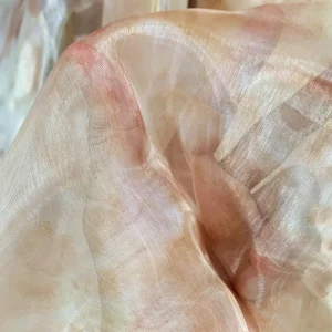 YX1134 100 Polyester Soft Silk Organza Printed Fabric Nigerian Liquid Water-Gloss Organza New Fashion Dress Fabric - 100%...