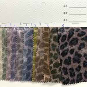 YX1138 120gsm Polyester Hot Stamping Chiffon Leopard Print Fabrics Women's Garments Pattern Small Leopard Print Fabric...