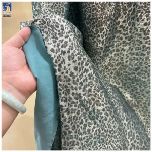 YX1138 120gsm Polyester Hot Stamping Chiffon Leopard Print Fabrics Women's Garments Pattern Small Leopard Print Fabric...