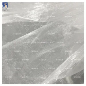 YX1141 Lightweight 22gsm Polyester Hardened Transparent Glass Gloss Organza Fabric for Formal Dress or Wedding Dress...