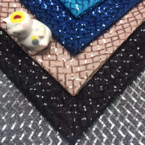 YX1144 Wholesale Polyester Mesh Embroidery Checkered 3mm Thick Sequin Fabric for Dress Wedding Cheap Price Sequin Fabric...