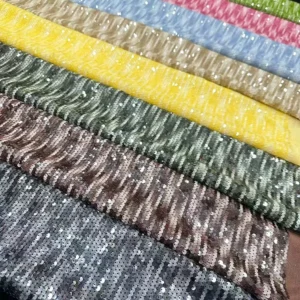 YX1145 Tie-Dye Sequins Fabric 2026 New Digital Printing 400gsm 5mm Reversible Sequin Embroidery Fabric for Women's Dress...