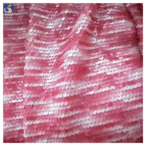 YX1145 Tie-Dye Sequins Fabric 2026 New Digital Printing 400gsm 5mm Reversible Sequin Embroidery Fabric for Women's Dress...