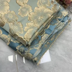 YX1165 High Quality Golden Chinese Brocade Fabrics Flowers Pattern Design Yarn-Dyed Jacquard Brocade Fabric for Garments...