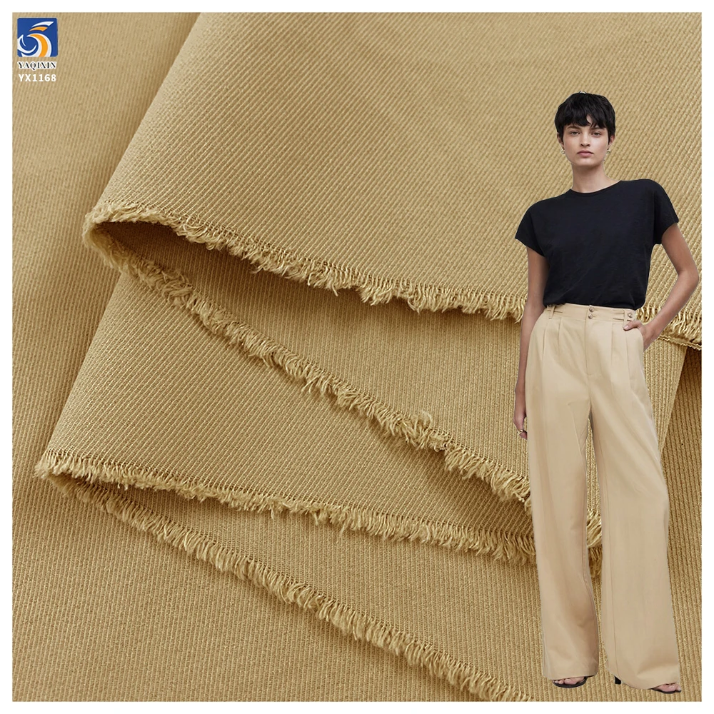 YX1168 Cheap 280gsm 100% Polyester Woven Khaki Twill Fabric for Pants Shirts Overalls Dresses Poly Coarse Twill Fabrics...