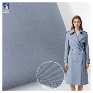YX1170 Thicken 280gsm 100% Polyester 3/3 Twill Washed Fabric 1 Meter Plain Dyed Polyester Twill Trench Coat Dress Fabric...