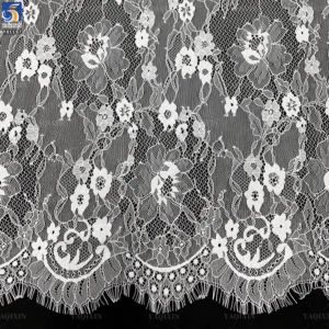 YX1197 Guangzhou Supplier High Quality Machine-Woven Eyelash Lace Fabric by 10 Pieces Jacquard Eyelash Lace Soltis Fabric...