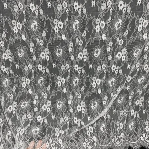 YX1197 Guangzhou Supplier High Quality Machine-Woven Eyelash Lace Fabric by 10 Pieces Jacquard Eyelash Lace Soltis Fabric...