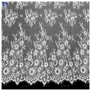 YX1202 Germany and France Europe Style Wedding Mesh Lace Fabric for Bride Embroidery Eyelash Lace Fabric Popular Designs...