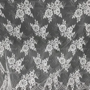 YX1205 New Austrian Tulle Lace Fabric 2026 White 10 Yards Embroidery High-Quality Eyelash Design Lace Fabric Textiles - 100%...