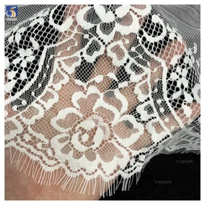 YX1207 2026 Turkish Wedding Bride Lace Fabric Competitive Prices 10 Pieces Low Moq White Tulle Lace Eyelash Fabric 300*150CM...