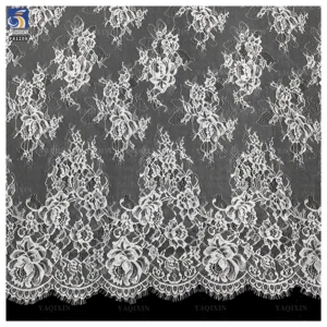 YX1208 RTS Free Sample Custom-Made Multi-Color Eyelash Lace Fabric 10 Pieces French Wedding Dress With Romantic Lace Fabric...