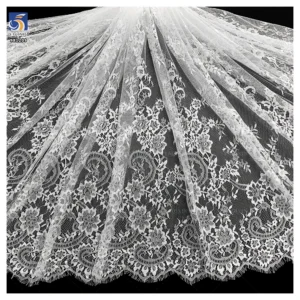 YX1209 300*150CM Manufacturer Chinese Eyelash Lace Fabric European Style Beautiful French Bride Tulle Lace Fabric Soft...