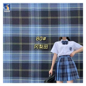 YX121 180gsm High-Quality Yarn-Dyed Checked Plaid Jk Fabrics TR Polyester/Cotton School Shirt Fabric Cheap for Sales...