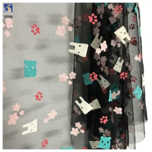YX1223 2026 Skirt Digital Art Printed Fabrics Custom Children's Cartoon Patterns Offset Printed Polyester Tulle Fabric...