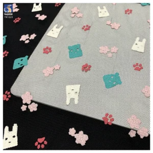 YX1223 2026 Skirt Digital Art Printed Fabrics Custom Children's Cartoon Patterns Offset Printed Polyester Tulle Fabric...