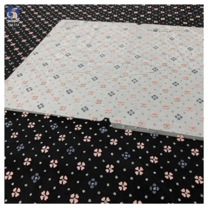 YX1224 High Quality Knitted Pink Florals Offset Print Mesh Fabric With Silver Glitter Dots for Women's Clothing Tulle - 100%...