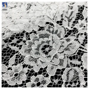 YX1229 Quick and Easy Custom Color 120g Woven Mesh Net Lace Fabric Cheap Polyester Mesh Wedding Chantilly Lace Fabric - 100%...