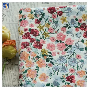 YX1230 Elegant Polyester Yarn-Dyed Jacquard Brocade Fabric for Clothing Dress Design Jacquard French Florals Fabric 2026...