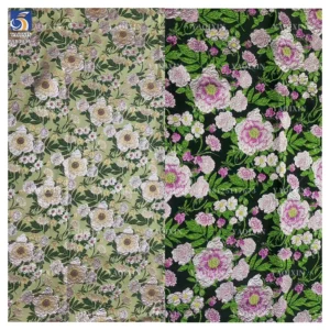 YX1235 Popular 220gsm Brocade Satin Jacquard Upholstery Fabric Green 3D Florals Embossed Yarn-Dyed Gold Brocade Fabric...