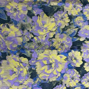 YX1237 Low Moq by 1 Yard Sales 193gsm 100% Polyester Yarn-Dyed Brocade Satin Fabric Jacquard Chinese Big Flowers Brocade...