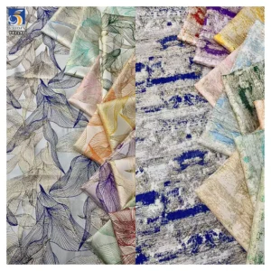 YX1240 Popular New Design Fashion Polyester Brocade Textiles Fabrics Embossed Jacquard Brocade Fabric Custom by Yard - 100%...