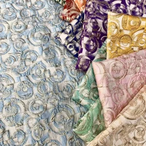 YX1241 New Arrivals 2026 Brocade Fabric for Apparel Dresses Woman French Yarn-Dyed Texture Jacquard Brocade Fabric - 100%...