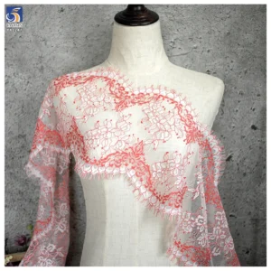 YX1247 New Two-Tone Polyester Crochet Lace Trim Customized White and Blue Mix Eyelash Lace Trim for Clothing Decoration...