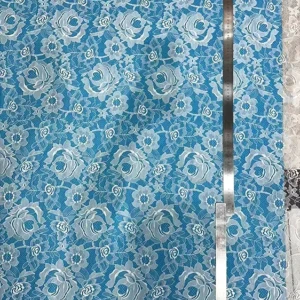 YX1271 Custom Wedding Lace Fabric 2 Pieces Leaves Mesh Design White Eyelash Tulle Lace Fabric Textiles for Bride Australia...