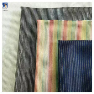 YX1273 New Fashion 1 Yard Polyester Knitted Laser Lurex Chiffon Thick Striped Fabric for Dance Color-Changing Costumes...