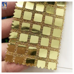 YX1285 New Trends 2026 7mm Square Sequin Fashion Fabric Knitted Stretch Shiny Lurex Sequins Fabric for Skirt Decoration...