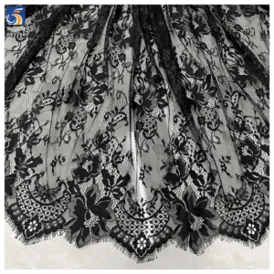 YX1296 Supplier China Embroidery Lingerie French Lace Fabric for 1 Piece Eyelash Clothing Textiles Lace Fabric Fashionable...