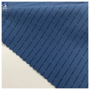 YX1327 China Wholesale Breathable and Sweat-Wicking T-Shirt Sports Fabric Nylon/Spandex Jacquard Striped Knitted Fabrics...